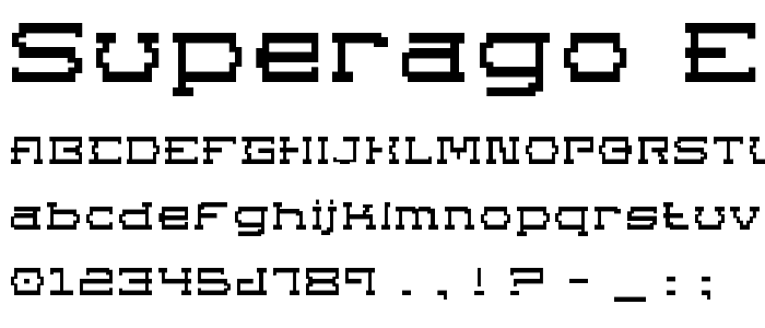 Superago Expanded font
